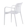 Zahradní židle plast, bílá, CT-X7029 WT