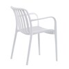Zahradní židle plast, bílá, CT-X7029 WT