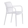 Zahradní židle plast, bílá, CT-X7029 WT