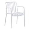 Zahradní židle plast, bílá, CT-X7029 WT