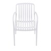 Zahradní židle plast, bílá, CT-X7029 WT
