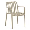 Zahradní židle plast, béžová, CT-X7029 CAP