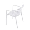 Zahradní židle plast, bílá, CT-X7029 WT