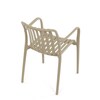 Zahradní židle plast, béžová, CT-X7029 CAP