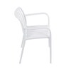 Zahradní židle plast, bílá, CT-X7029 WT