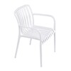 Zahradní židle plast, bílá, CT-X7029 WT