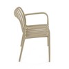 Zahradní židle plast, béžová, CT-X7029 CAP