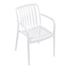 Zahradní židle plast, bílá, CT-X7029 WT