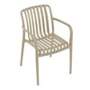 Zahradní židle plast, béžová, CT-X7029 CAP