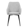 Jídelní židle, šedá, hladká látka, DCL-221 SIL2
