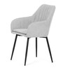 Jídelní židle, šedá, hladká látka, DCL-221 SIL2