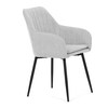 Jídelní židle, šedá, hladká látka, DCL-221 SIL2