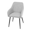 Jídelní židle, šedá, hladká látka, DCL-221 SIL2