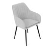 Jídelní židle, šedá, hladká látka, DCL-221 SIL2