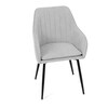 Jídelní židle, šedá, hladká látka, DCL-221 SIL2