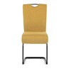Jídelní židle, žlutá, látka, DCL-E2008 YEL2