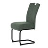 Jídelní židle, zelená, látka, DCL-E2008 GRN2