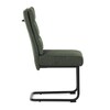 Jídelní židle, zelená, látka, DCL-P3107 GRN2