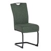 Jídelní židle, zelená, látka, DCL-E2008 GRN2