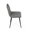 Jídelní židle, šedá, látka, DCL-V2017 GREY2