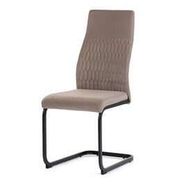 Jídelní židle, hnědá, sametová látka, DCL-X7018 CAP2