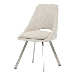 Jídelní židle, béžová, látka bouclé, DCL-W1174 CRM2