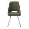 Jídelní židle, zelená, látka bouclé, DCL-W1174 GRN2