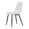 Jídelní židle, bílá, sametová látka, DCL-X7015 WT2