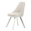 Jídelní židle, béžová, látka bouclé, DCL-W1174 CRM2