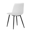 Jídelní židle, bílá, sametová látka, DCL-X7015 WT2