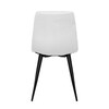 Jídelní židle, bílá, sametová látka, DCL-X7015 WT2
