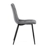 Jídelní židle, šedá, sametová látka, DCL-X7015 GREY2