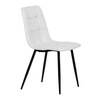 Jídelní židle, bílá, sametová látka, DCL-X7015 WT2