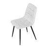 Jídelní židle, bílá, sametová látka, DCL-X7015 WT2