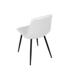 Jídelní židle, bílá, sametová látka, DCL-X7015 WT2