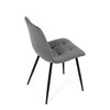 Jídelní židle, šedá, sametová látka, DCL-X7015 GREY2