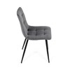 Jídelní židle, šedá, sametová látka, DCL-X7015 GREY2