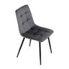 Jídelní židle, šedá, sametová látka, DCL-X7015 GREY2