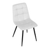 Jídelní židle, bílá, sametová látka, DCL-X7015 WT2