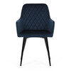 Jídelní židle, modrá, sametová látka, DCH-215 BLUE4