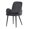 Jídelní židle, šedá, sametová látka, DCL-X7129 GREY2