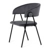 Jídelní židle, šedá, sametová látka, DCL-X7130 GREY2