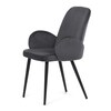 Jídelní židle, šedá, sametová látka, DCL-X7129 GREY2