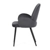 Jídelní židle, šedá, sametová látka, DCL-X7129 GREY2