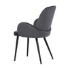 Jídelní židle, šedá, sametová látka, DCL-X7129 GREY2