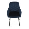 Jídelní židle, modrá, sametová látka, DCH-215 BLUE4