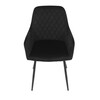 Jídelní židle, černá, sametová látka, DCH-215 BK4
