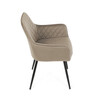 Jídelní židle, béžová, sametová látka, DCH-215 CAP4