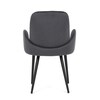 Jídelní židle, šedá, sametová látka, DCL-X7129 GREY2