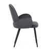 Jídelní židle, šedá, sametová látka, DCL-X7129 GREY2